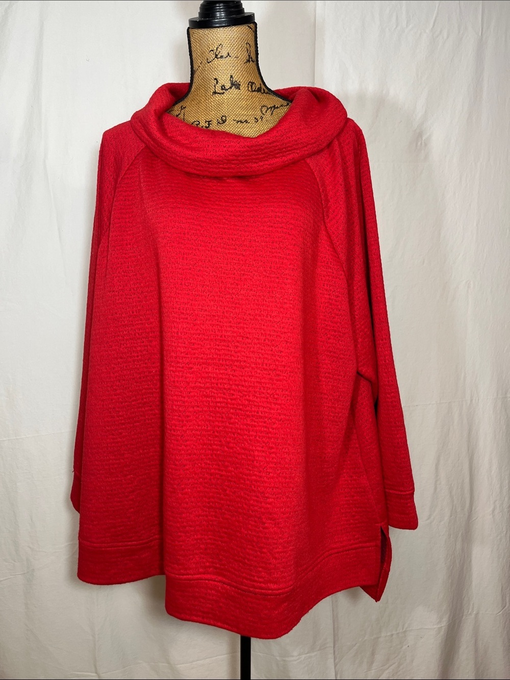 Lane Bryant Red Cowl Neck Sweater